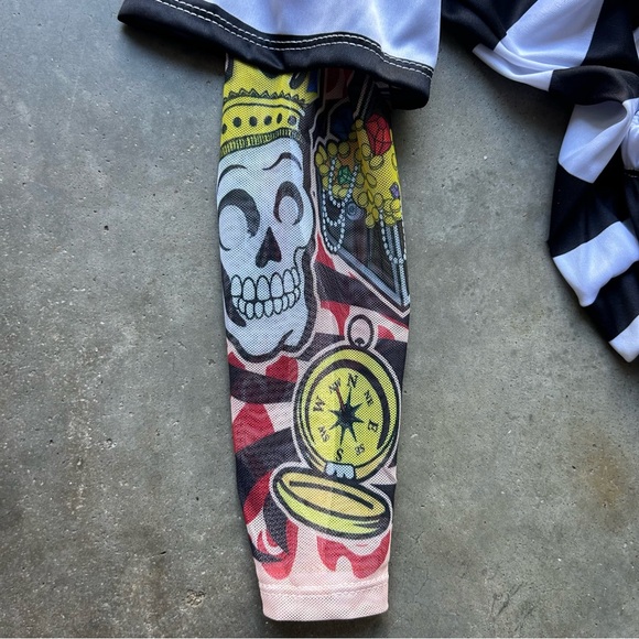 Spooktacular Creations Kids Prisoner Black & White Striped Costume | Size Large - Picture 4 of 16